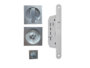 Maniglia Incasso Quadra Porta Scorrevole modello 3667R WC d.53x53/48 con Nottolino+Serratura E50 varie finiture | Fimet Maniglie - immagine 3